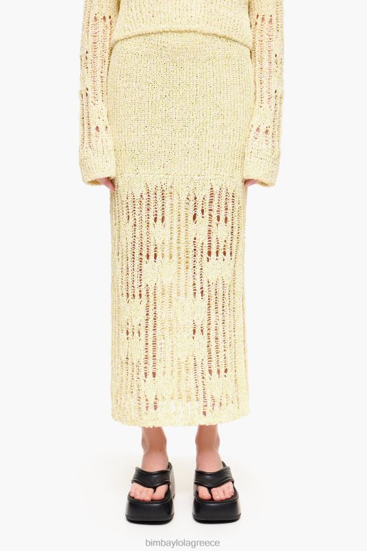 είδη ένδυσης Bimba Y Lola midi πλεκτή φούστα L2L28461 πράσινο ασβέστη