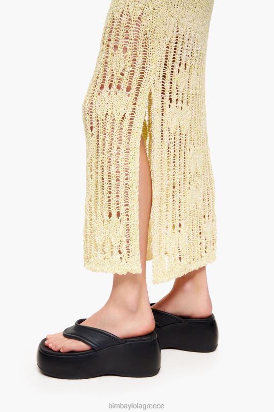 είδη ένδυσης Bimba Y Lola midi πλεκτή φούστα L2L28461 πράσινο ασβέστη