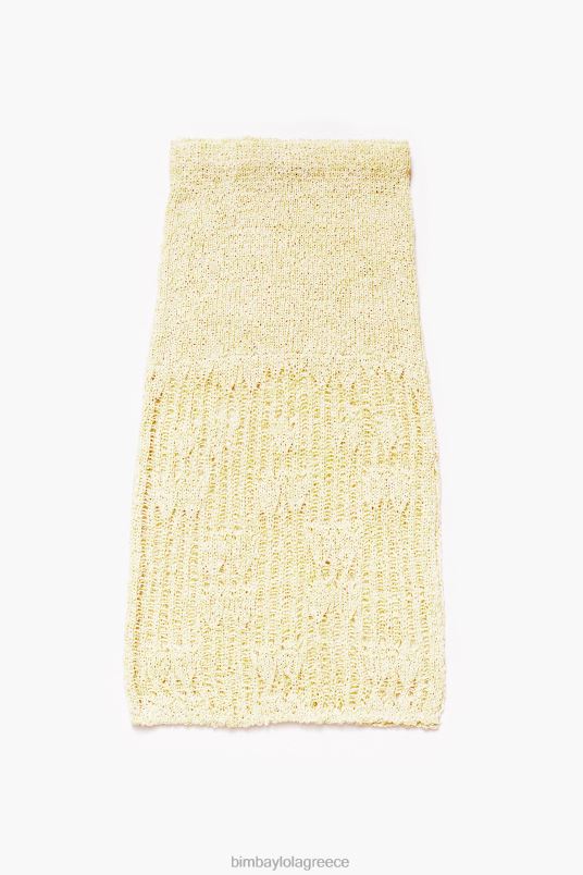 είδη ένδυσης Bimba Y Lola midi πλεκτή φούστα L2L28461 πράσινο ασβέστη