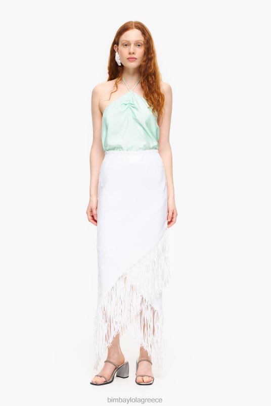 είδη ένδυσης Bimba Y Lola παγιέτες midi φούστα L2L28462 άσπρο