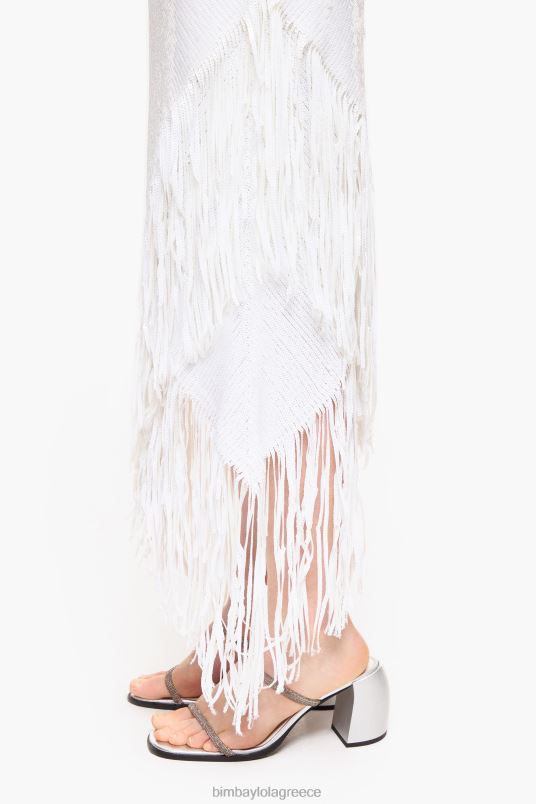 είδη ένδυσης Bimba Y Lola παγιέτες midi φούστα L2L28462 άσπρο