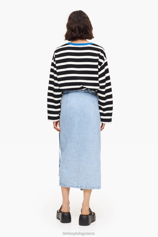 είδη ένδυσης Bimba Y Lola τζιν midi wrap φούστα L2L28465 μπλε