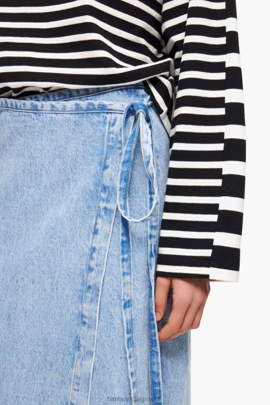 είδη ένδυσης Bimba Y Lola τζιν midi wrap φούστα L2L28465 μπλε