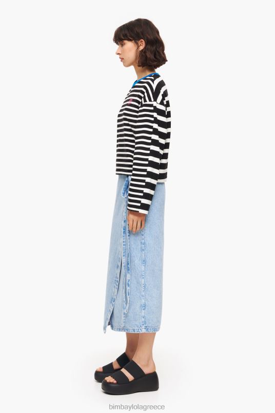 είδη ένδυσης Bimba Y Lola τζιν midi wrap φούστα L2L28526 μπλε