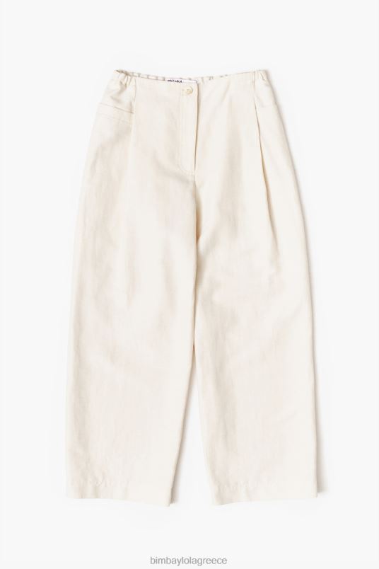 είδη ένδυσης Bimba Y Lola λινό παντελόνι L2L28396 πέτρα