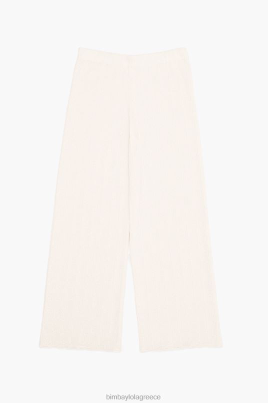 είδη ένδυσης Bimba Y Lola παντελόνι πλεκτό ζέρσεϊ L2L28399 εκρού