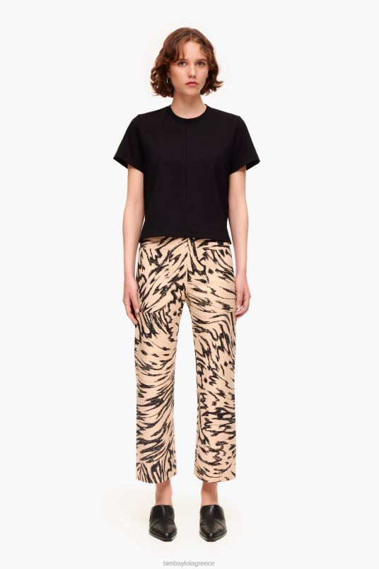 είδη ένδυσης Bimba Y Lola παντελόνι με στάμπα με φτερά πεταλούδας L2L28403 φυσικός