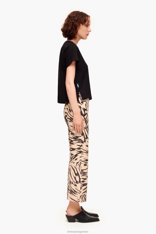 είδη ένδυσης Bimba Y Lola παντελόνι με στάμπα με φτερά πεταλούδας L2L28403 φυσικός