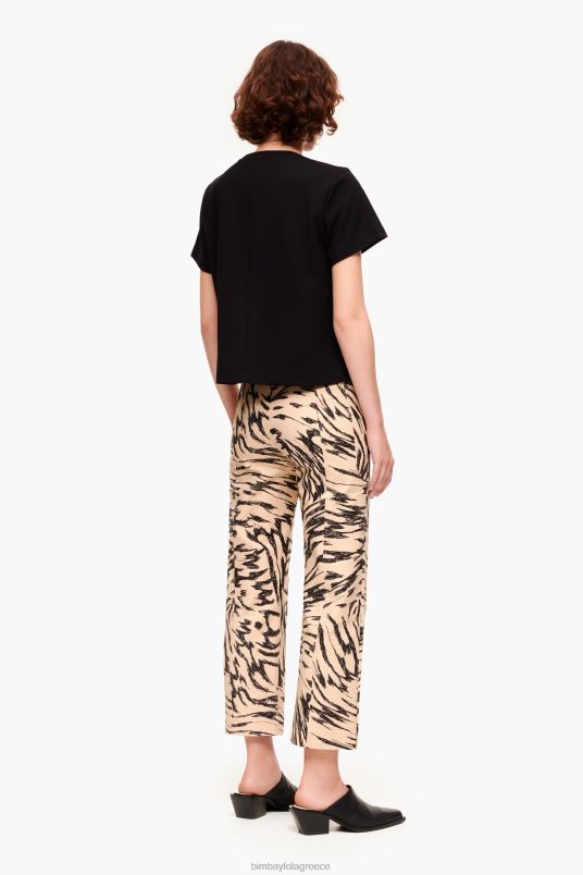 είδη ένδυσης Bimba Y Lola παντελόνι με στάμπα με φτερά πεταλούδας L2L28403 φυσικός