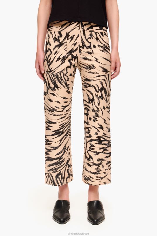 είδη ένδυσης Bimba Y Lola παντελόνι με στάμπα με φτερά πεταλούδας L2L28403 φυσικός