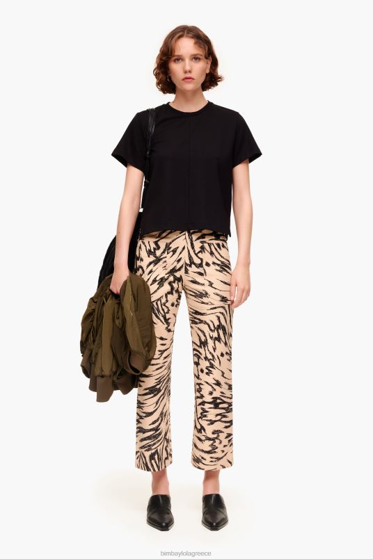 είδη ένδυσης Bimba Y Lola παντελόνι με στάμπα με φτερά πεταλούδας L2L28403 φυσικός