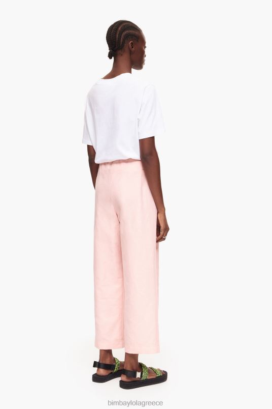 είδη ένδυσης Bimba Y Lola ελαφρύ λινό παντελόνι L2L28405 ροζ