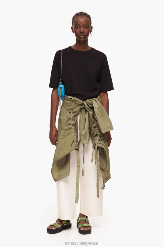 είδη ένδυσης Bimba Y Lola λινό παντελόνι L2L28406 πέτρα