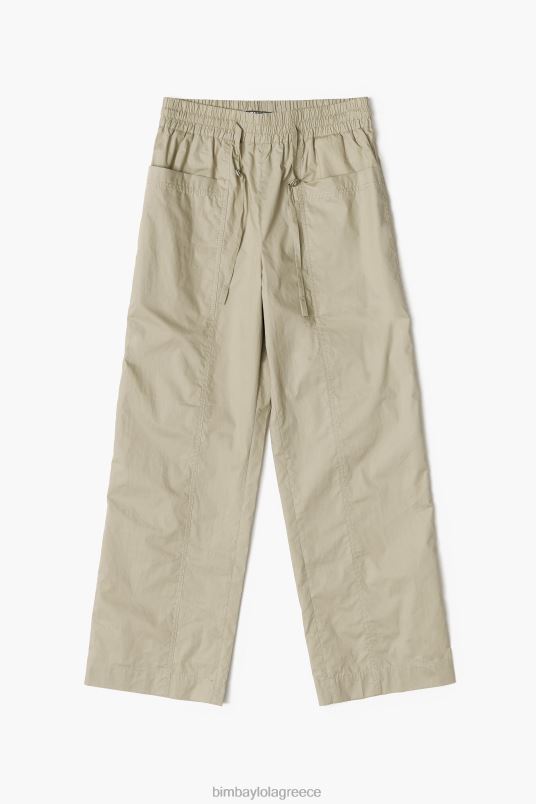 είδη ένδυσης Bimba Y Lola παντελόνι τζόγκερ ποπλίνα L2L28410 χακί