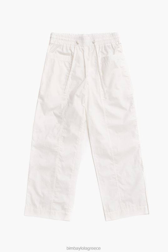 είδη ένδυσης Bimba Y Lola παντελόνι τζόγκερ ποπλίνα L2L28411 άσπρο