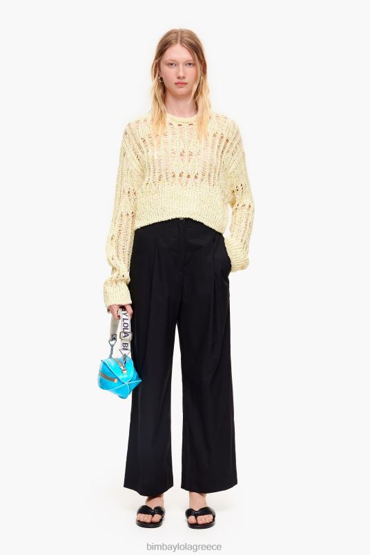 είδη ένδυσης Bimba Y Lola παντελόνι ποπλίνα L2L28416 μαύρος