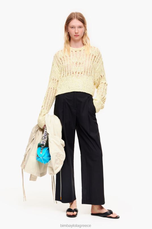 είδη ένδυσης Bimba Y Lola παντελόνι ποπλίνα L2L28416 μαύρος