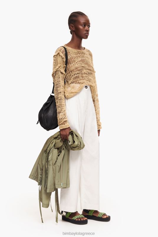 είδη ένδυσης Bimba Y Lola ελαφρύ παντελόνι ποπλίνα L2L28418 γκρί