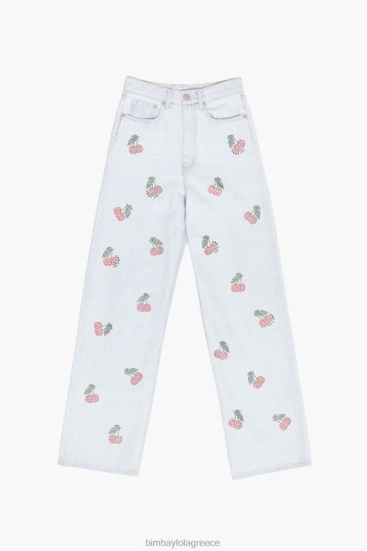είδη ένδυσης Bimba Y Lola φαρδύ - φαρδύ τζιν με κεράσια L2L28508 μπλε