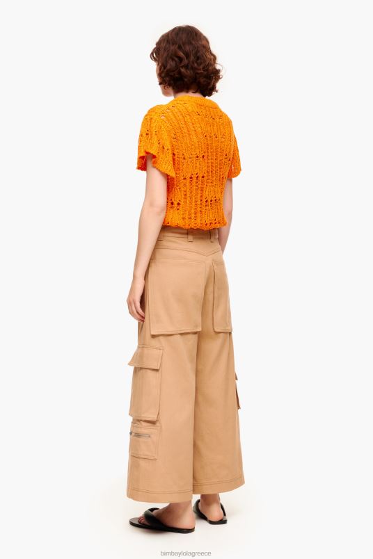 είδη ένδυσης Bimba Y Lola cargo παντελόνι L2L28397 καμήλα