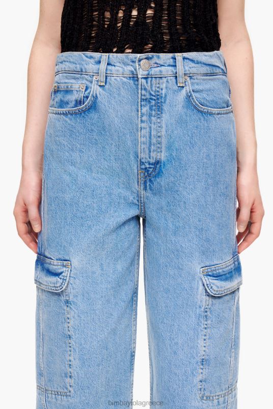 είδη ένδυσης Bimba Y Lola τζιν cargo παντελόνι L2L28507 μπλε