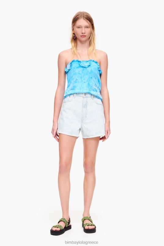 είδη ένδυσης Bimba Y Lola σορτς βερμούδα με στάμπα panda με ελαφρύ καμουφλάζ L2L28422 μπλε