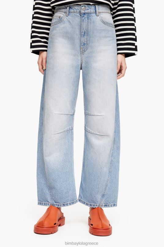 είδη ένδυσης Bimba Y Lola βαρέλι - ίσιο τζιν L2L28515 γαλάζιο