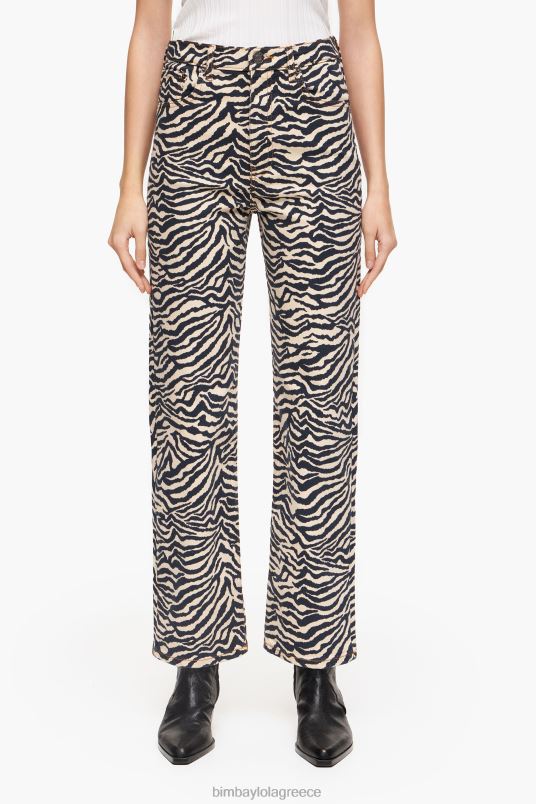 είδη ένδυσης Bimba Y Lola ίσιο cropped- ίσιο τζιν L2L28427 τίγρη