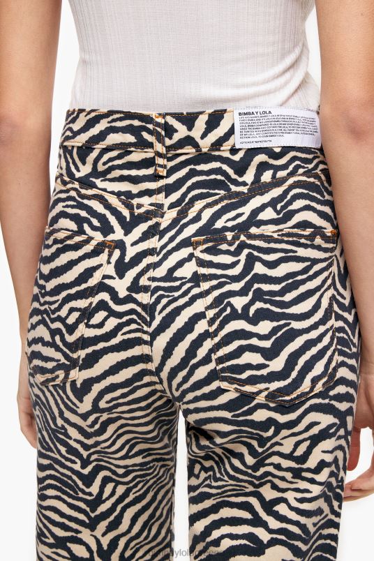 είδη ένδυσης Bimba Y Lola ίσιο cropped - ίσιο τζιν L2L28530 τίγρη