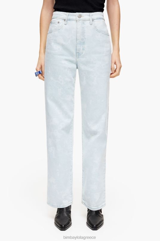 είδη ένδυσης Bimba Y Lola ίσιο cropped - καμουφλάζ panda print ίσιο τζιν L2L28451 μπλε