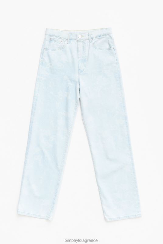 είδη ένδυσης Bimba Y Lola ίσιο cropped - καμουφλάζ panda print ίσιο τζιν L2L28451 μπλε