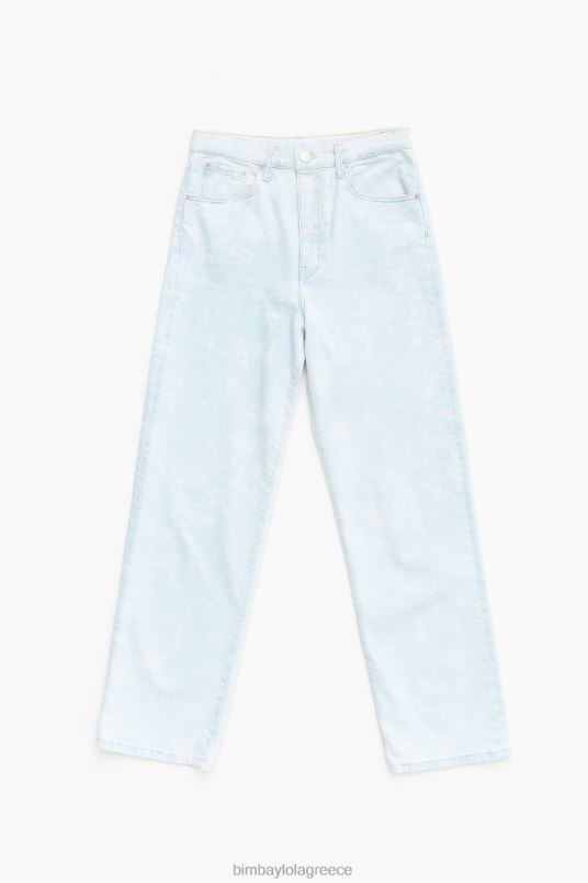 είδη ένδυσης Bimba Y Lola ίσιο cropped - καμουφλάζ panda print ίσιο τζιν L2L28528 μπλε