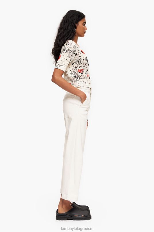 είδη ένδυσης Bimba Y Lola culotte - ψηλό τζιν L2L28443 κρέμα