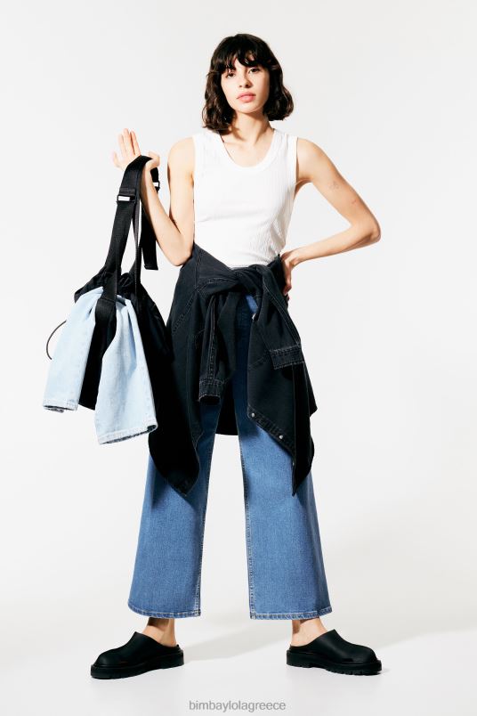 είδη ένδυσης Bimba Y Lola culotte - ψηλό τζιν L2L28518 μπλε