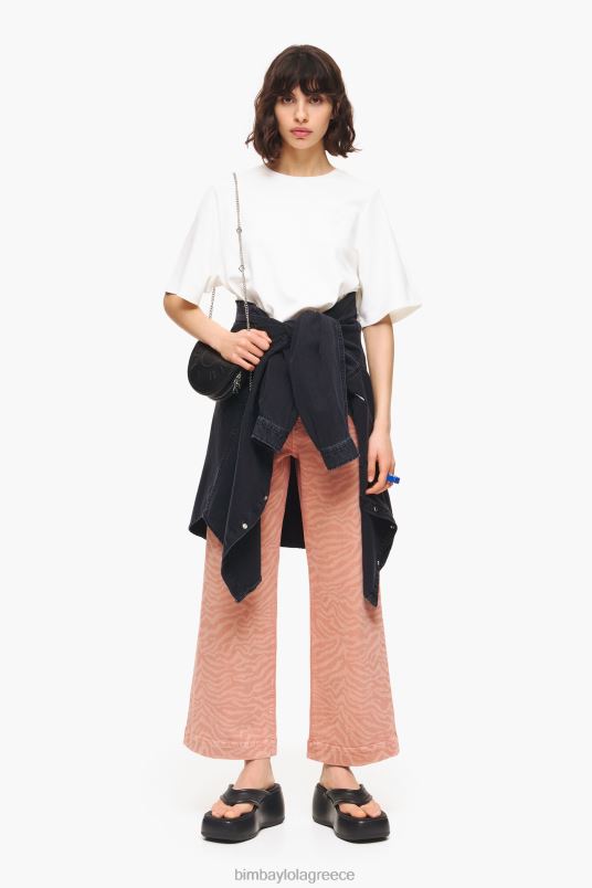 είδη ένδυσης Bimba Y Lola ψηλό τζιν culotte - tiger print L2L28440 βερύκοκκο