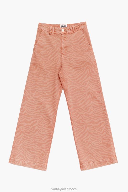 είδη ένδυσης Bimba Y Lola ψηλό τζιν culotte - tiger print L2L28522 βερύκοκκο