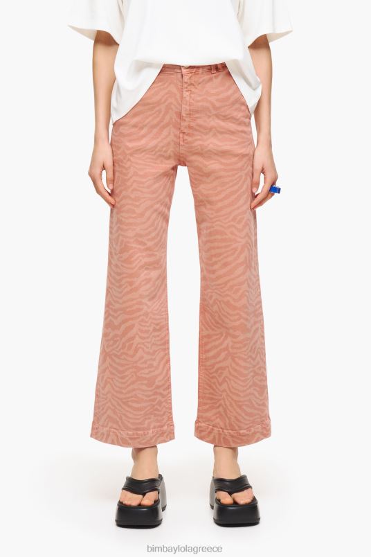 είδη ένδυσης Bimba Y Lola ψηλό τζιν culotte - tiger print L2L28522 βερύκοκκο