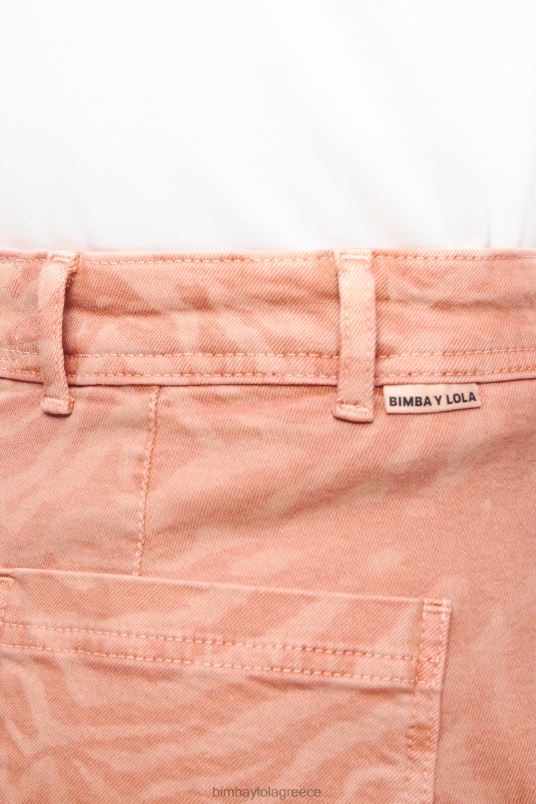 είδη ένδυσης Bimba Y Lola ψηλό τζιν culotte - tiger print L2L28522 βερύκοκκο