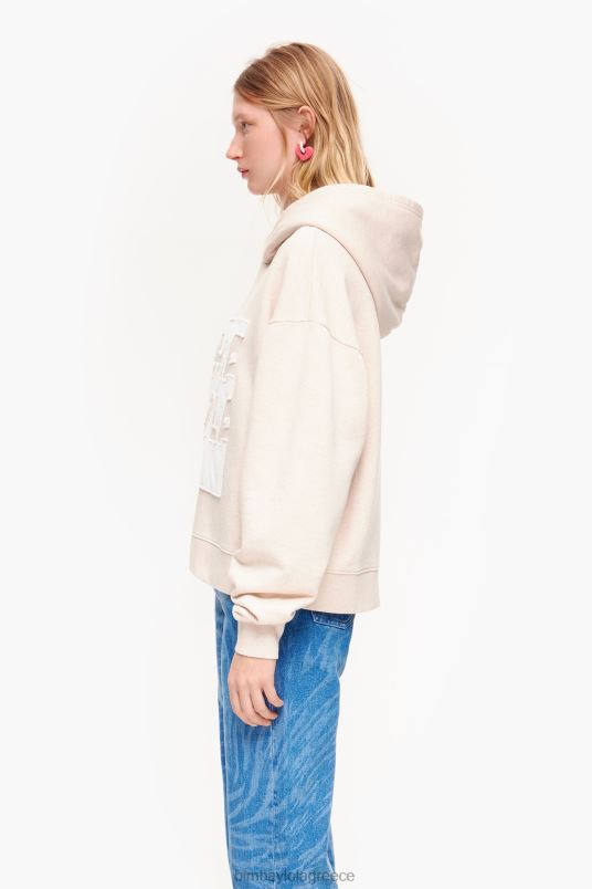 είδη ένδυσης Bimba Y Lola βαμβακερή φούτερ L2L28492 ελεφαντόδοντο