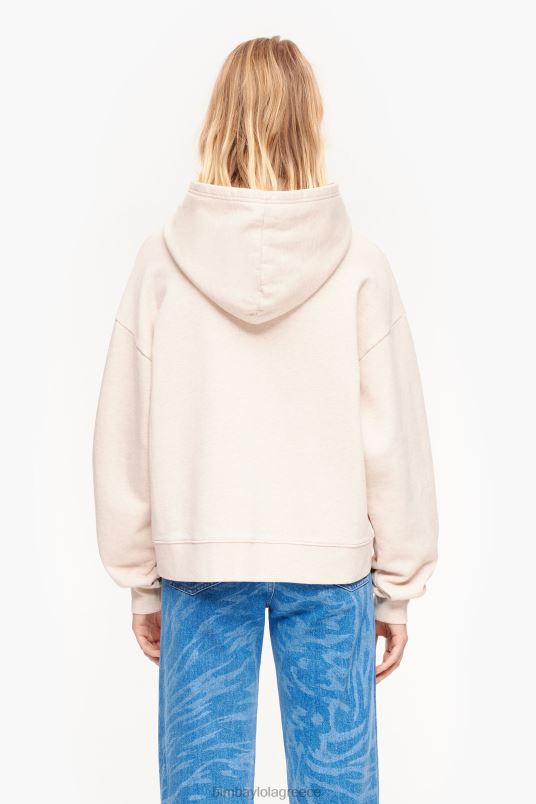 είδη ένδυσης Bimba Y Lola βαμβακερή φούτερ L2L28492 ελεφαντόδοντο