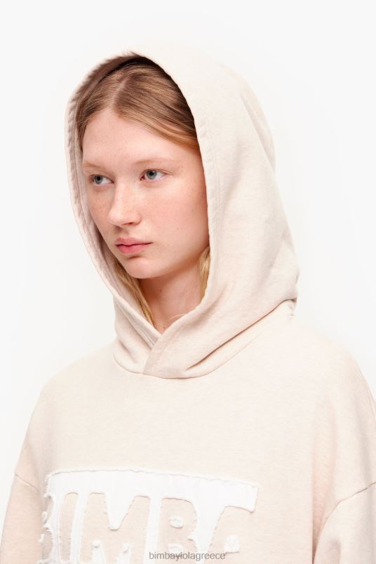 είδη ένδυσης Bimba Y Lola βαμβακερή φούτερ L2L28492 ελεφαντόδοντο