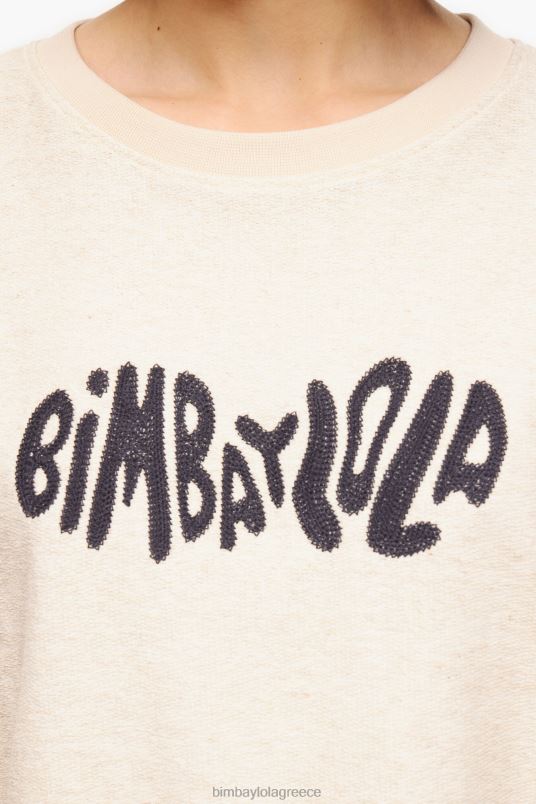 είδη ένδυσης Bimba Y Lola φούτερ με λογότυπο σε κουτί L2L28496 άμμος