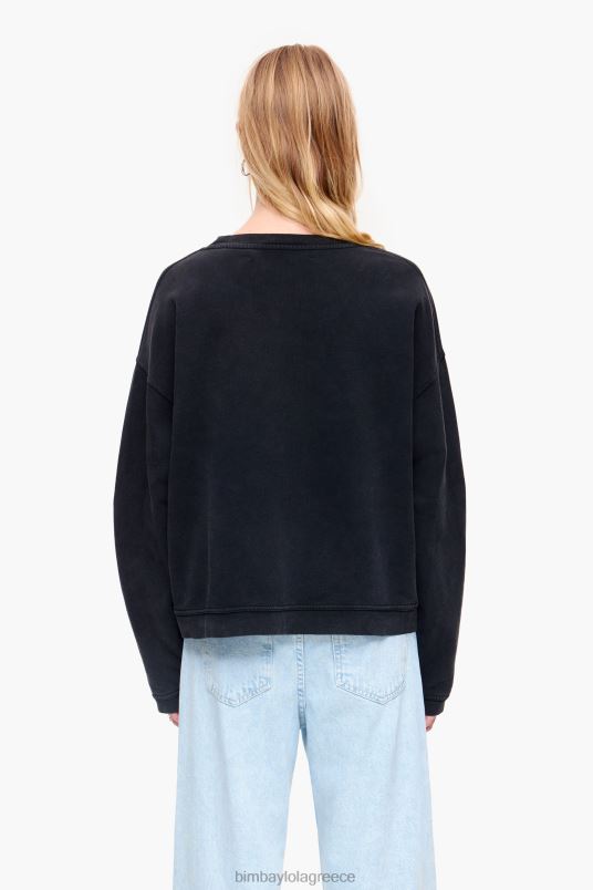 είδη ένδυσης Bimba Y Lola φούτερ με λογότυπο σε κουτί L2L28497 μαύρος