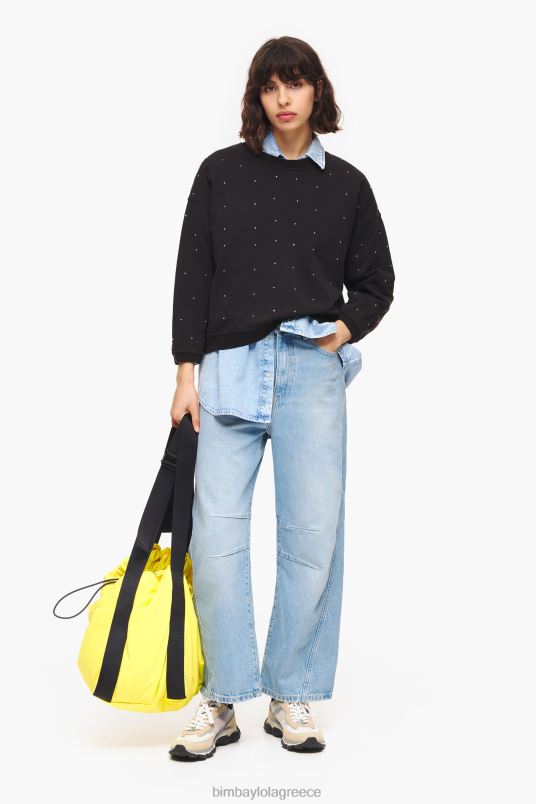 είδη ένδυσης Bimba Y Lola αστραφτερό φούτερ L2L28502 μαύρος