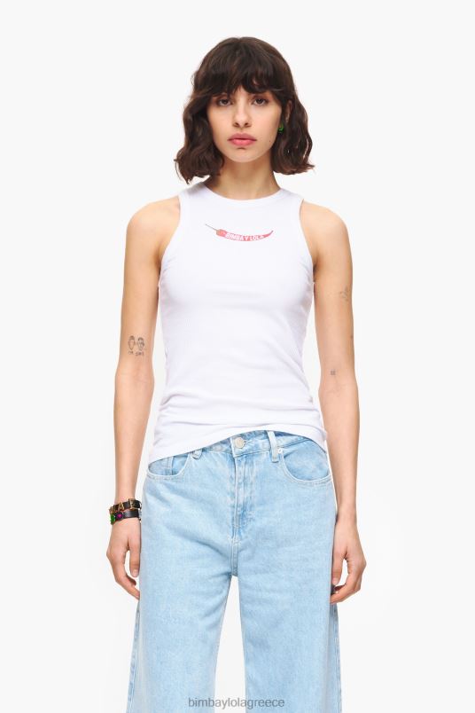 είδη ένδυσης Bimba Y Lola εφαρμοστό τσίλι L2L28244 άσπρο