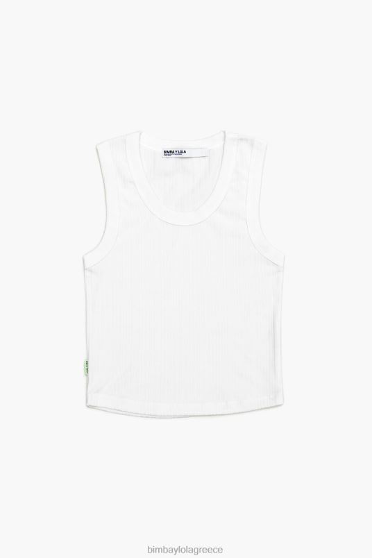 είδη ένδυσης Bimba Y Lola τοποθετημένη κορυφή L2L28249 άσπρο