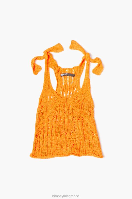 είδη ένδυσης Bimba Y Lola τοπ με βελονάκι L2L28263 πορτοκάλι