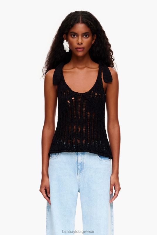 είδη ένδυσης Bimba Y Lola τοπ με βελονάκι L2L28264 μαύρος