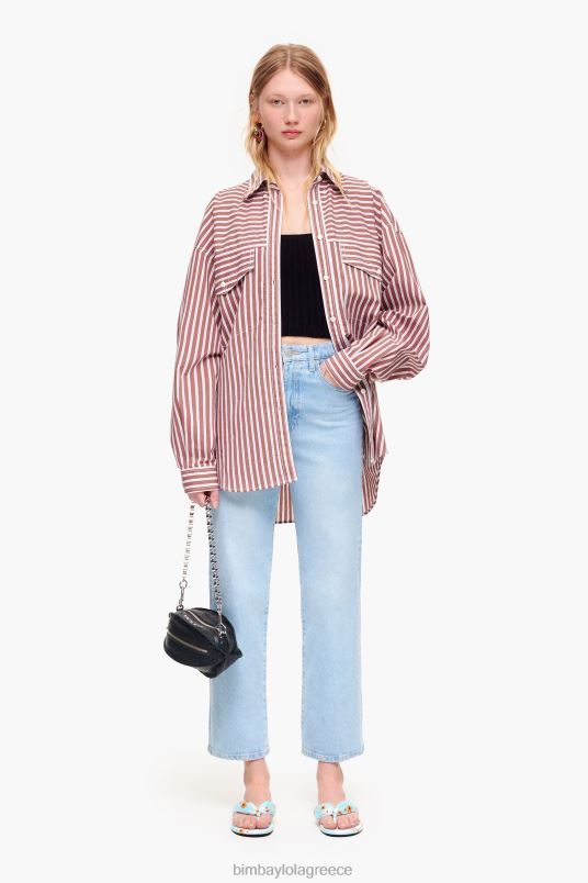 είδη ένδυσης Bimba Y Lola ριμπ εφαρμοστό επάνω μέρος L2L28313 μαύρος