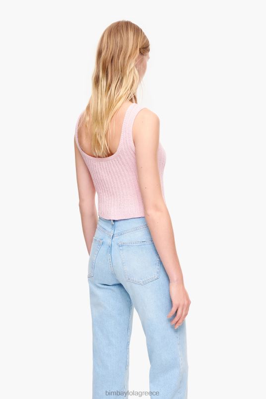 είδη ένδυσης Bimba Y Lola ριμπ εφαρμοστό επάνω μέρος L2L28314 ροζ